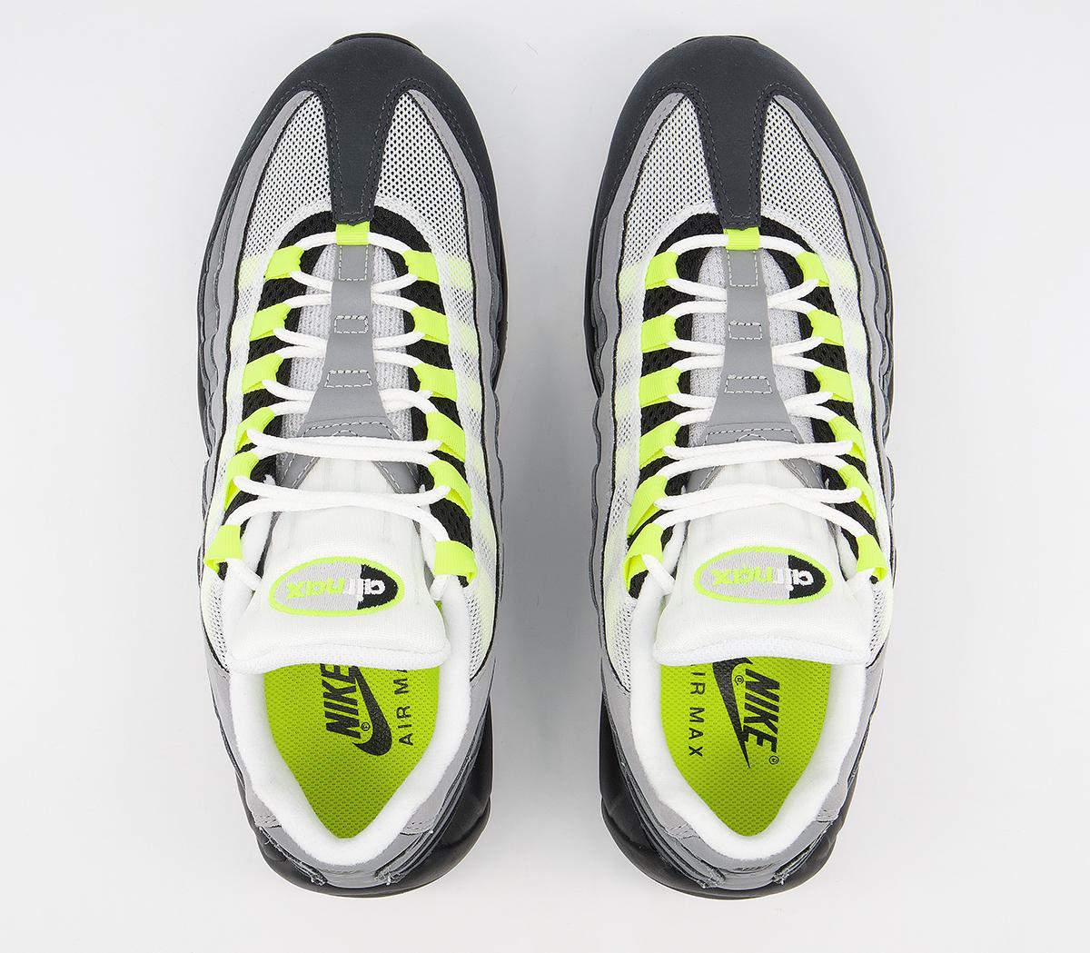 Nike Air Max 95 Trainers Black Neon Yellow Light Graphite Light