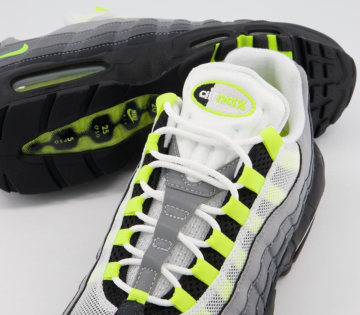 Nike Air Max 95 Trainers Black Neon Yellow Light Graphite Light