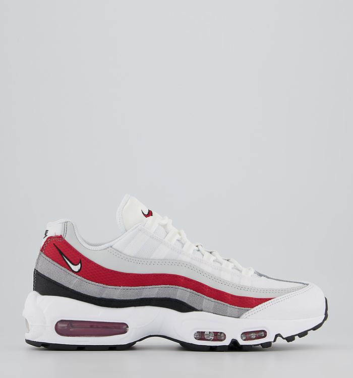 Nike Air Max 95 Trainers Black White Varsity Red Particle Grey