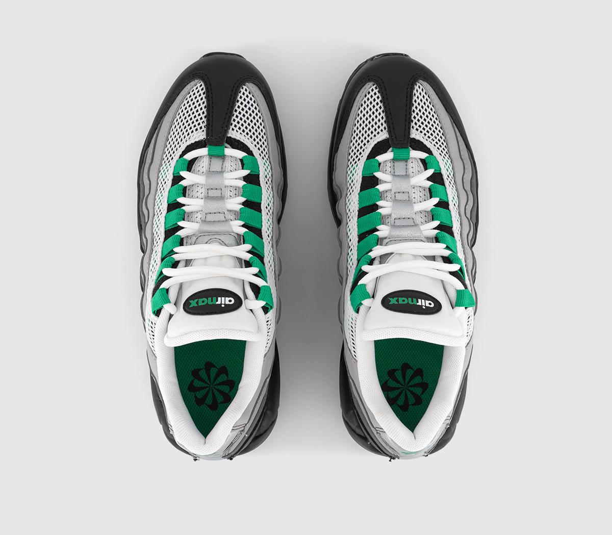 Nike Air Max 95 Trainers Black Stadium Green Pearl Grey - Nike Air Max