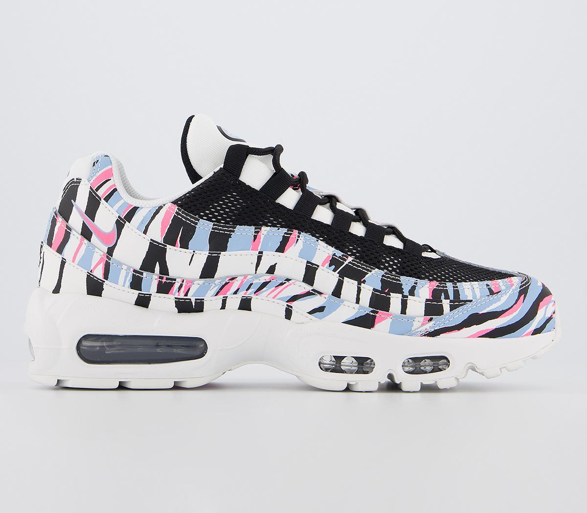 Nike Air Max 95 Trainers White Black Royal Tint Racer Pink Nike Air Max 95