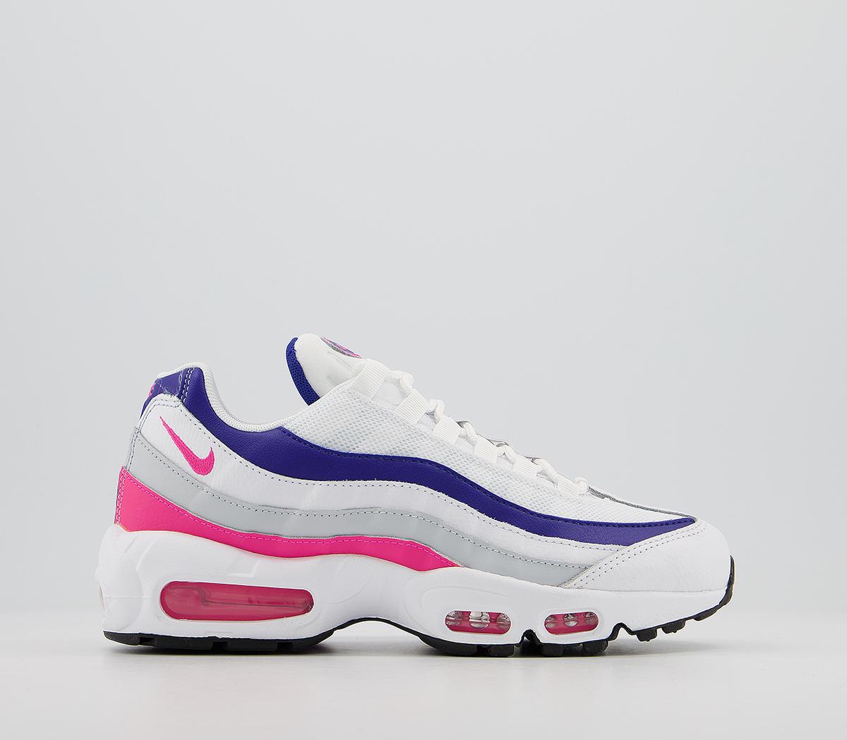 regeling Malen Ernest Shackleton Nike Air Max 95 Trainers White Hyper Pink Concord Pure Platinum - Unisex  Sports