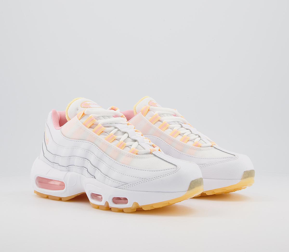 Nike Air Max 95 Trainers White Artic Punch Melon Tint - Women's Trainers