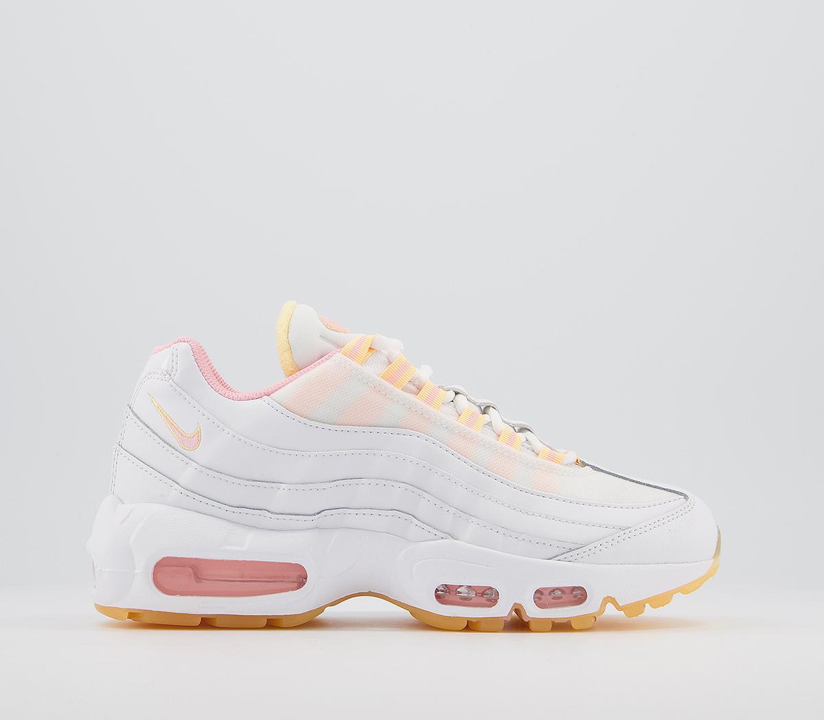 Nike Air Max 95 Trainers White Artic Punch Melon Tint - Women's Trainers