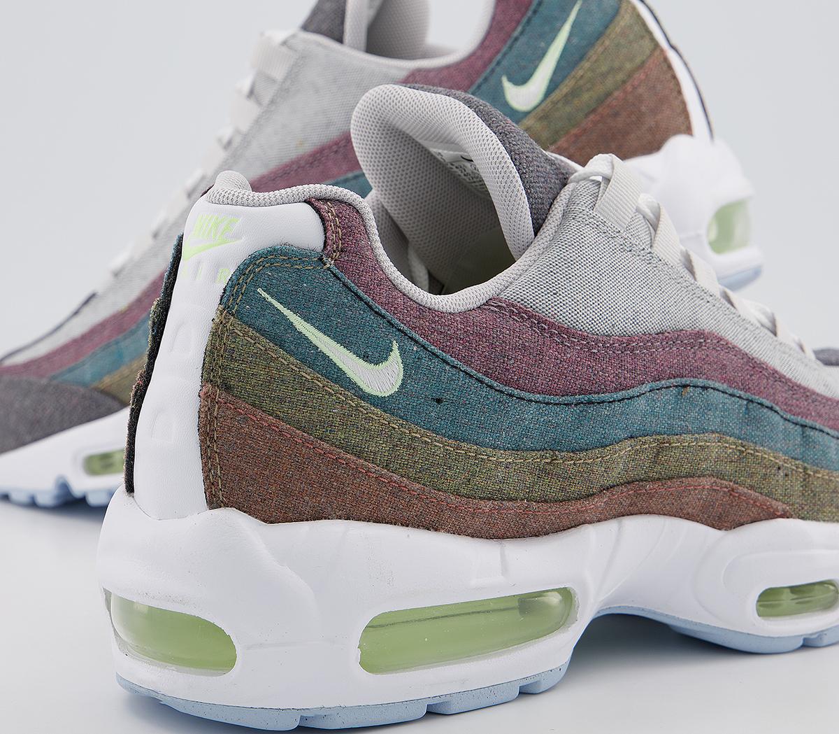 NikeAir Max 95 TrainersNrg Vast Grey White Barely Volt Crimson Vast Grey