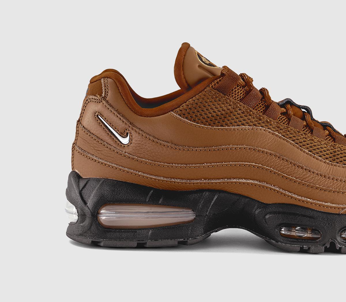 Nike Air Max 95 Trainers Lt British Tan Flax Velvet Brown - Unisex