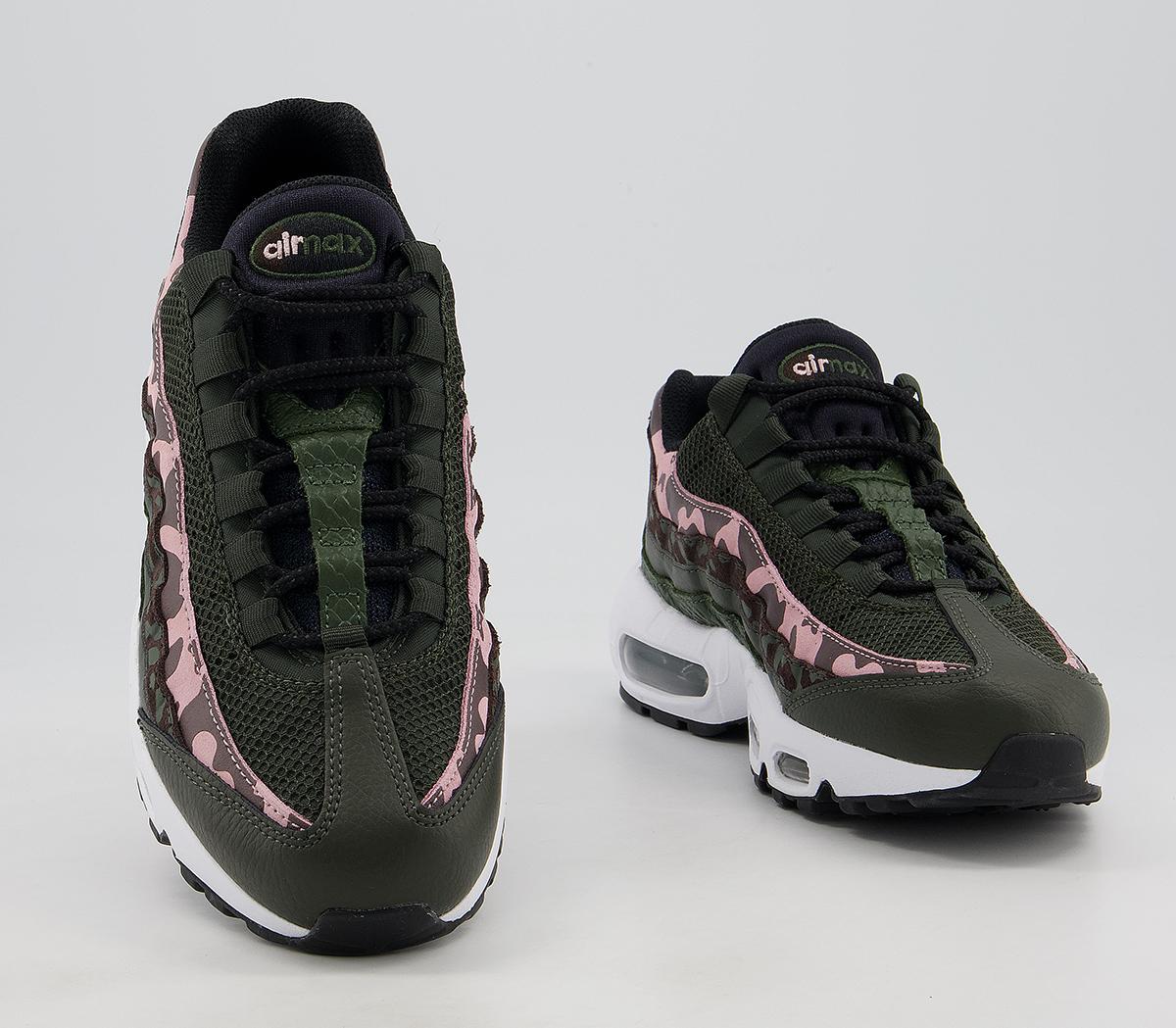 Nike Air Max 95 Trainers Nike Air Max 95 Trainers Brown Basalt Black Sequoia Pink Glaze
