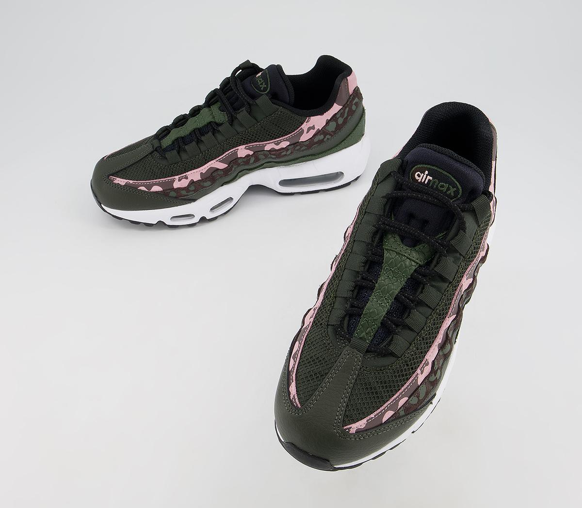 Nike Air Max 95 Trainers Nike Air Max 95 Trainers Brown Basalt Black Sequoia Pink Glaze