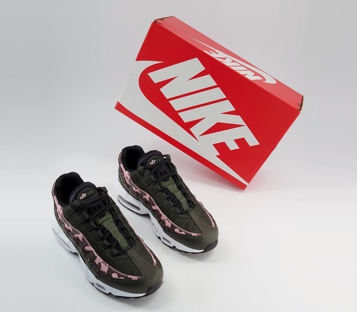 Nike Air Max 95 Trainers Nike Air Max 95 Trainers Brown Basalt Black Sequoia Pink Glaze