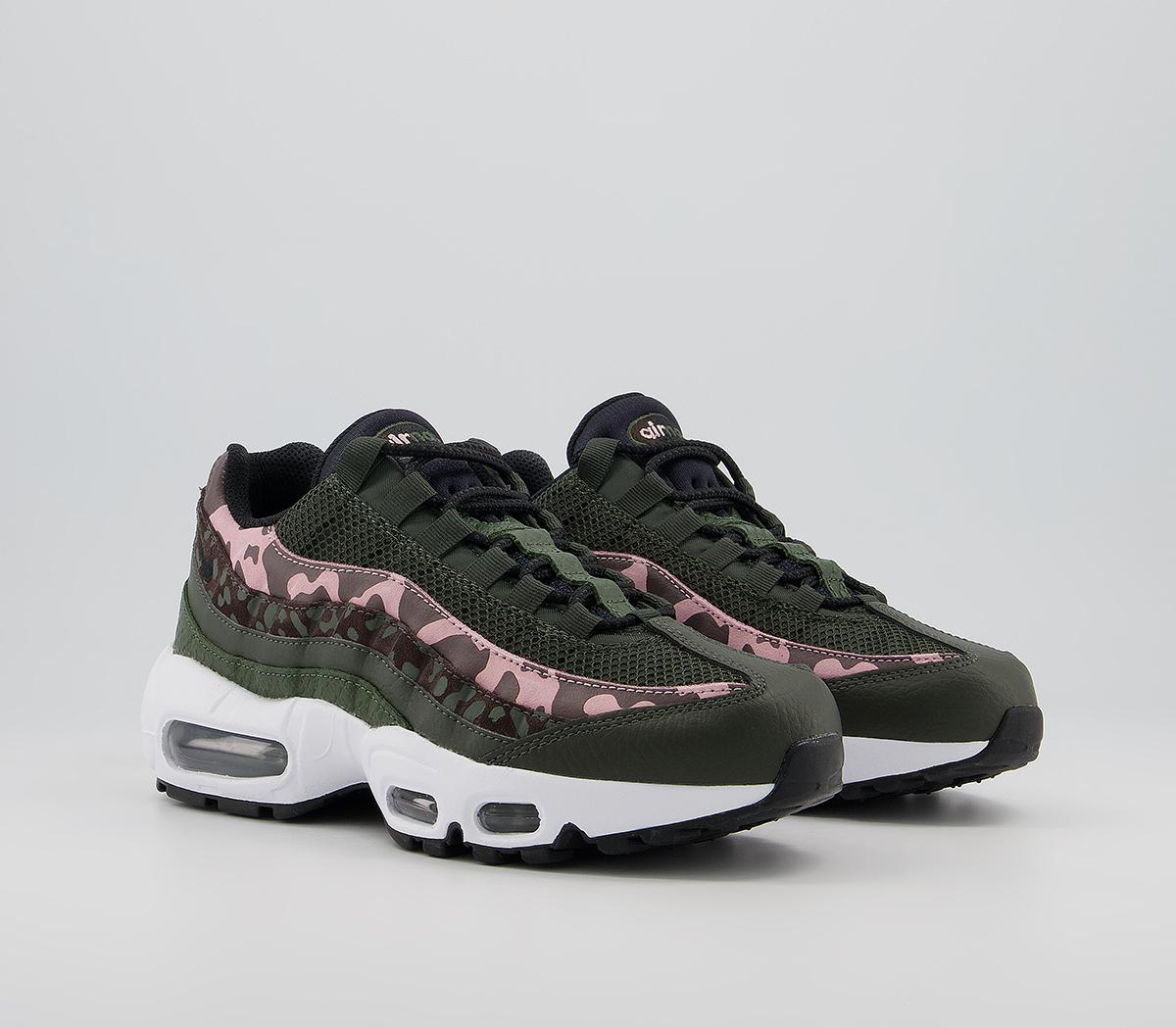 Nike Air Max 95 Trainers Nike Air Max 95 Trainers Brown Basalt Black Sequoia Pink Glaze