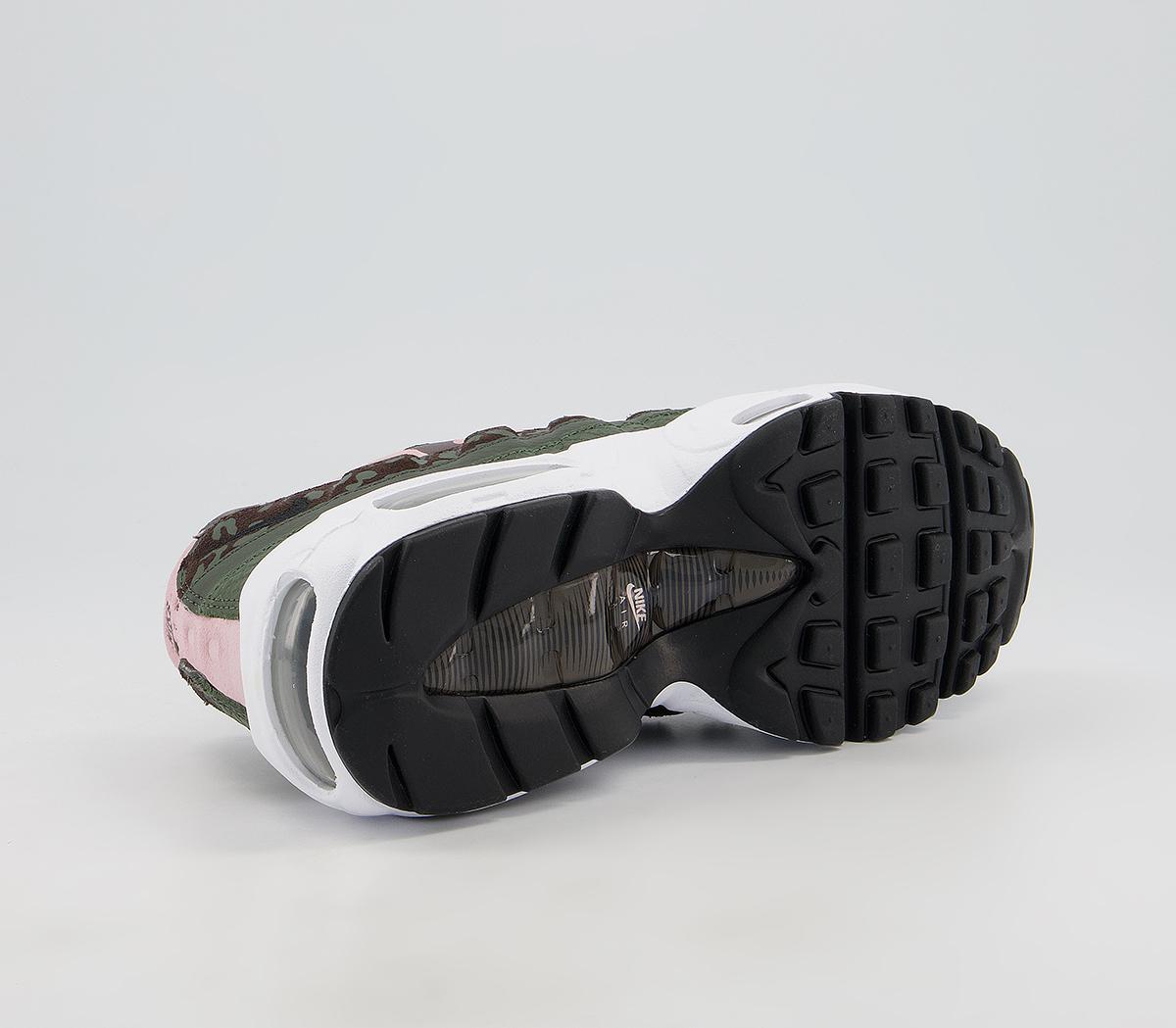 Nike Air Max 95 Trainers Nike Air Max 95 Trainers Brown Basalt Black Sequoia Pink Glaze