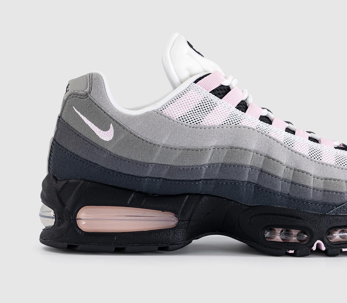 Nike Air Max 95 Trainers Black Pink Foam White Reflect Silver