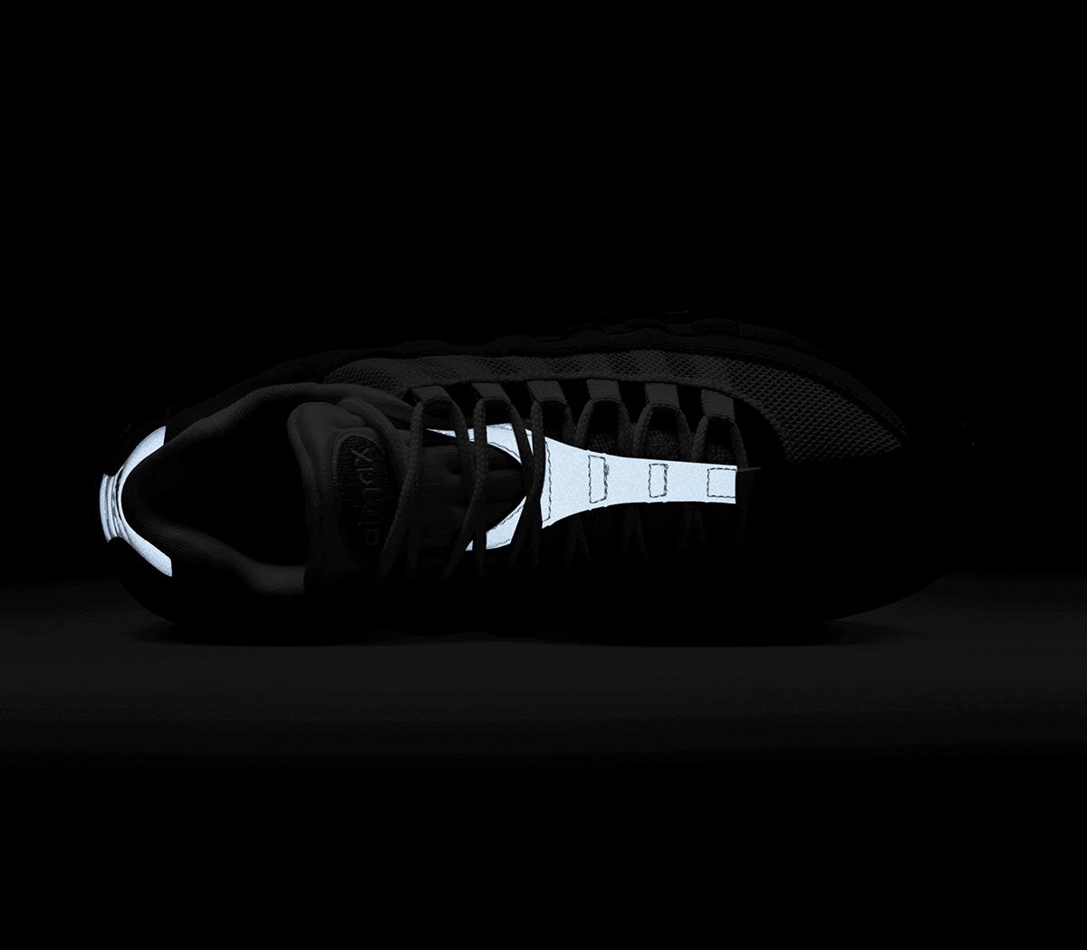 NikeAir Max 95 TrainersBlack Pink Foam White Reflect Silver Anthracite Lt