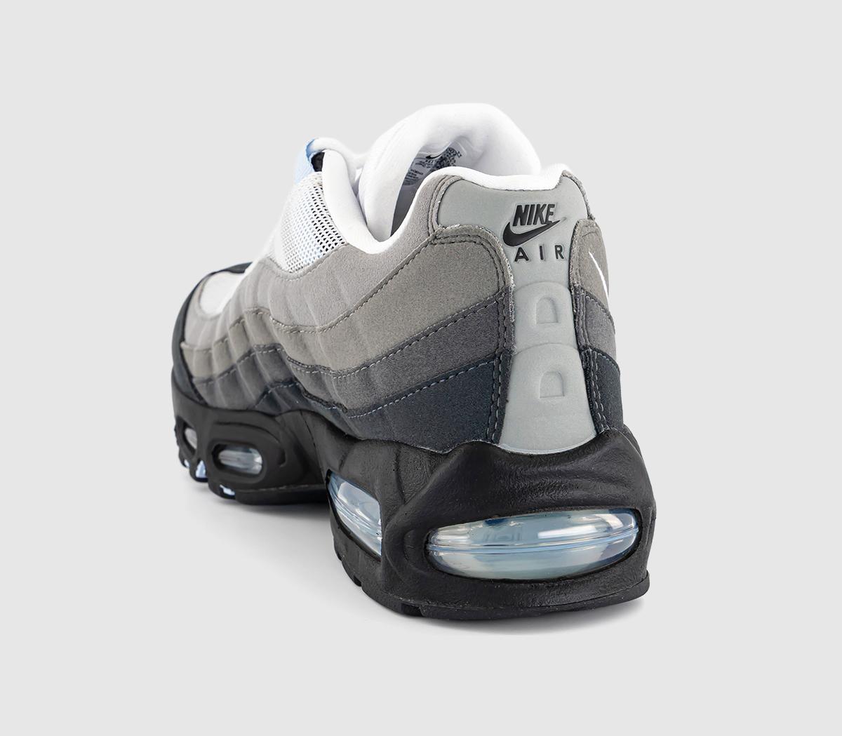 NikeAir Max 95 TrainersBlack Blue Tint White Medium Grey Anthracite Light