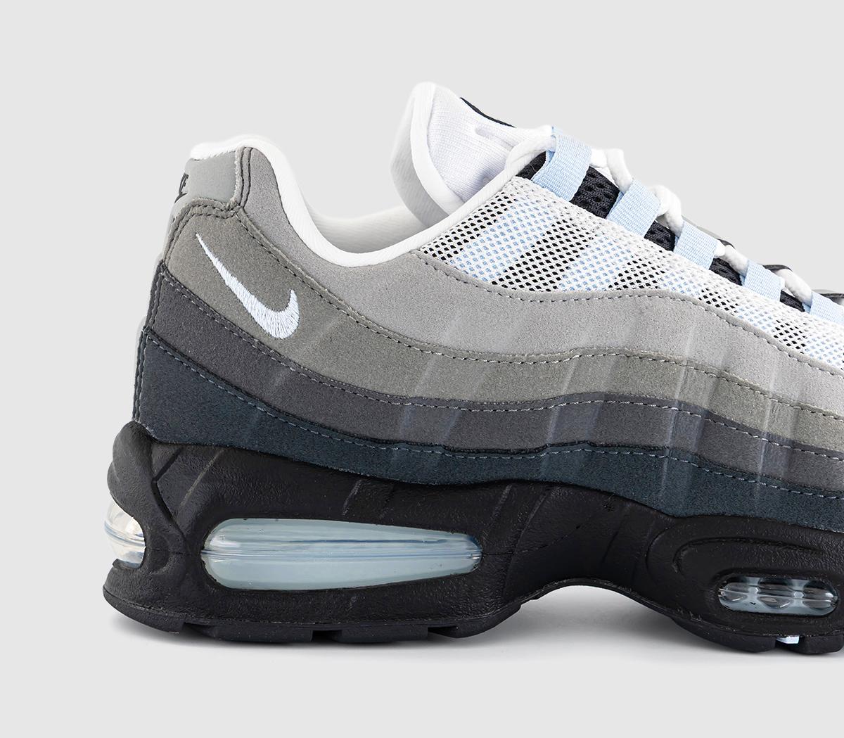 NikeAir Max 95 TrainersBlack Blue Tint White Medium Grey Anthracite Light