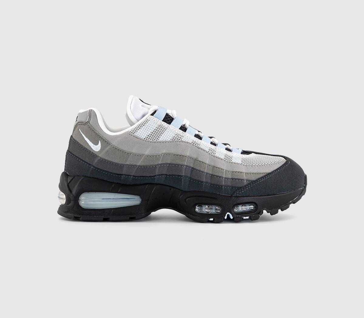 NikeAir Max 95 TrainersBlack Blue Tint White Medium Grey Anthracite Light