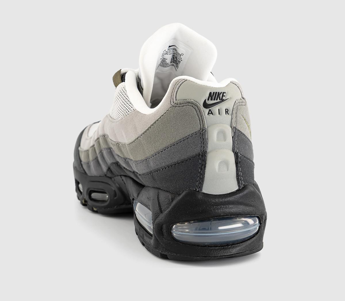 NikeAir Max 95 TrainersBlack Med Olive White Reflect Silver Anthracite Lt