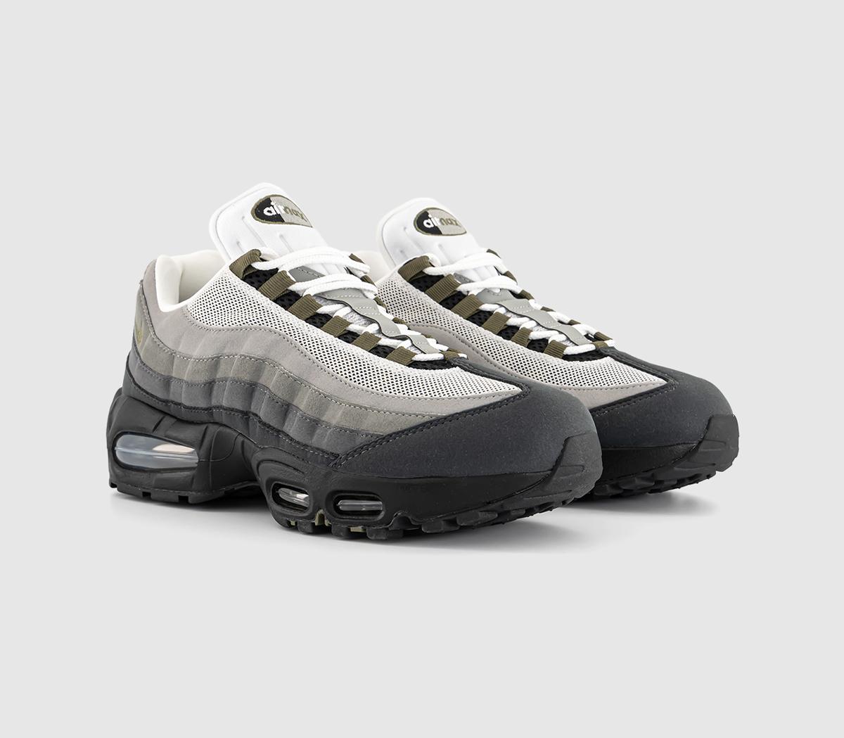 NikeAir Max 95 TrainersBlack Med Olive White Reflect Silver Anthracite Lt