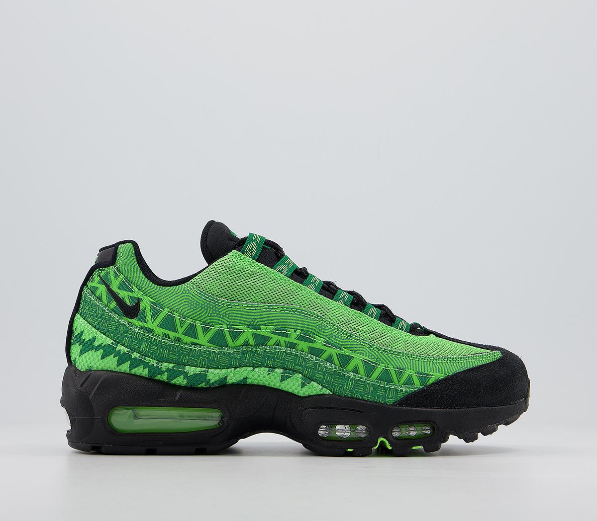 Lime green black and white air max online