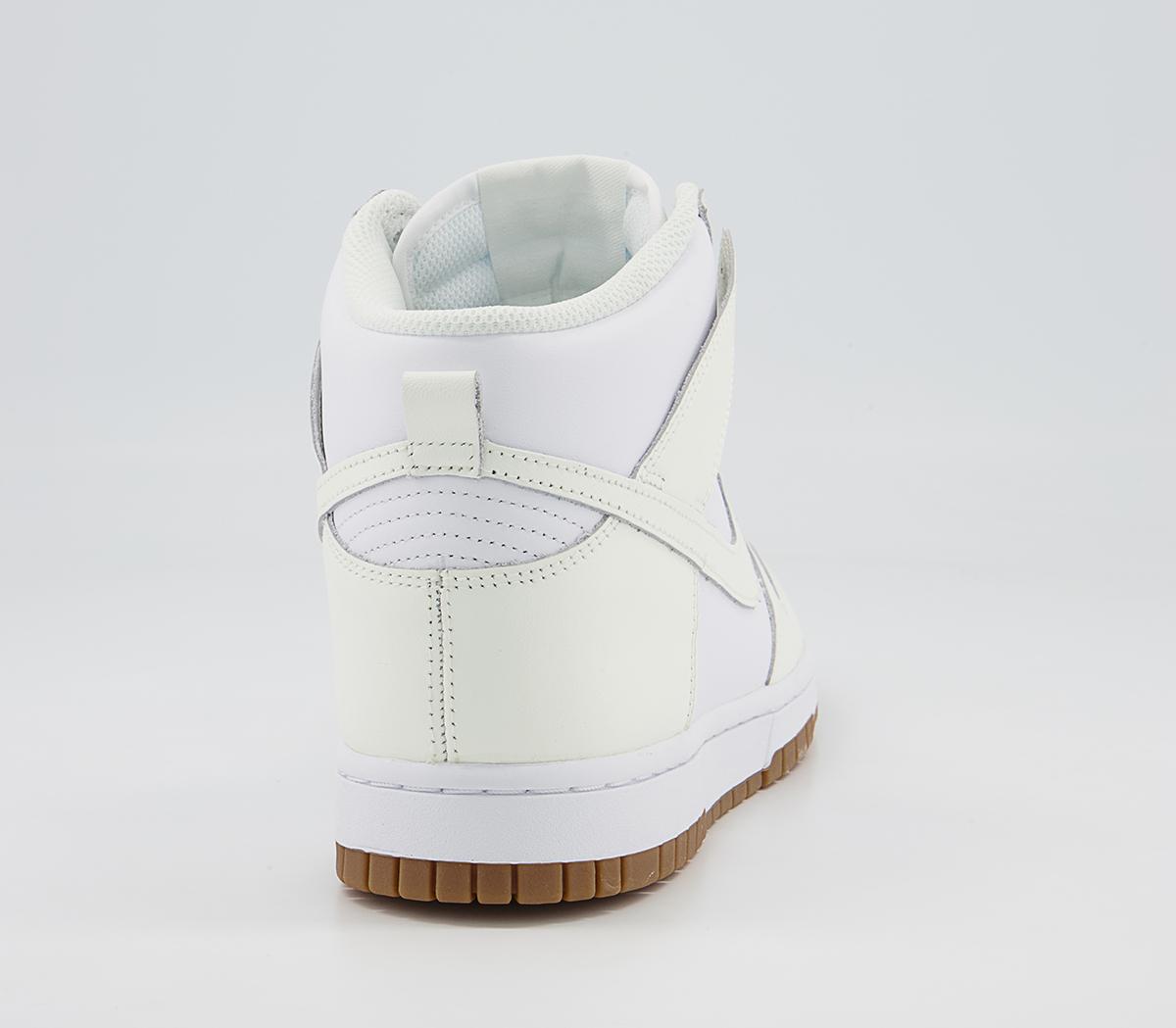 Nike Dunk Hi Trainers Nike Dunk Hi Trainers White Sail Gum Med Brown