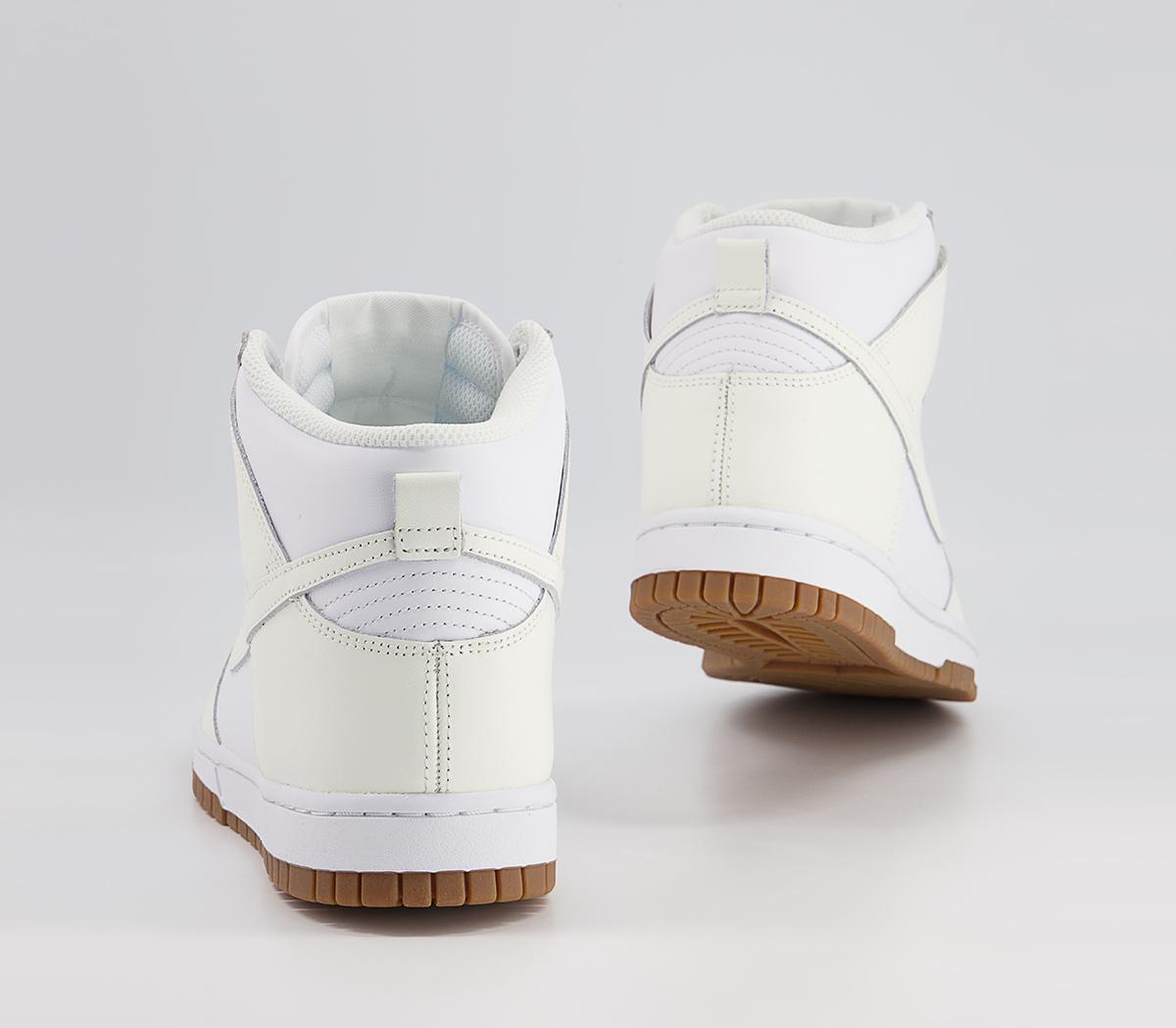 Nike Dunk Hi Trainers Nike Dunk Hi Trainers White Sail Gum Med Brown