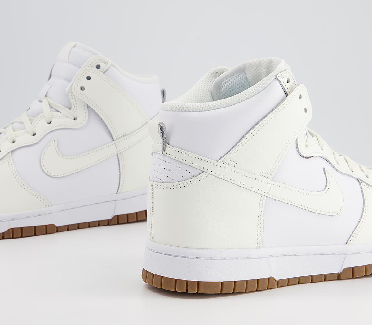 Nike Dunk Hi Trainers Nike Dunk Hi Trainers White Sail Gum Med Brown