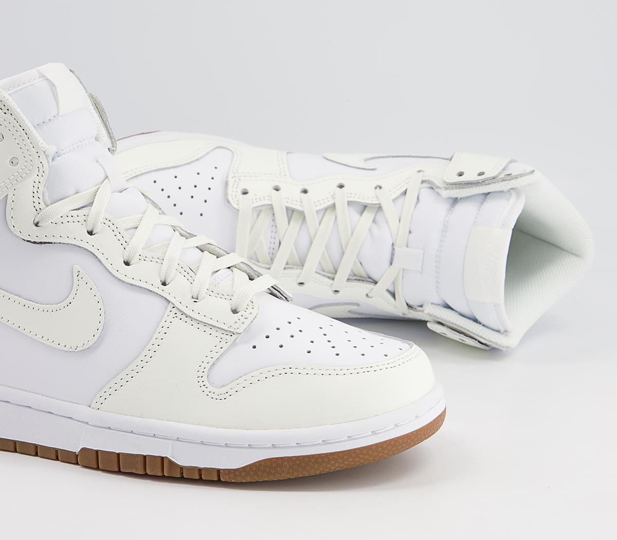 Nike Dunk Hi Trainers Nike Dunk Hi Trainers White Sail Gum Med Brown