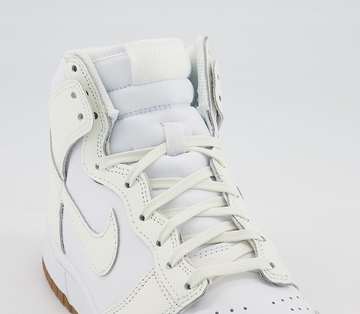 Nike Dunk Hi Trainers Nike Dunk Hi Trainers White Sail Gum Med Brown