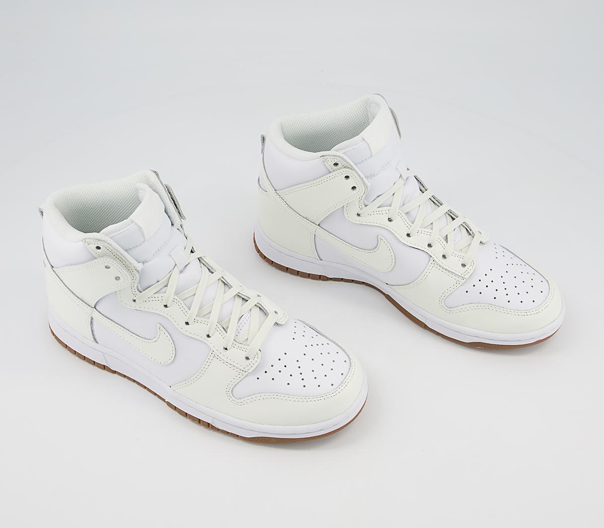 Nike Dunk Hi Trainers Nike Dunk Hi Trainers White Sail Gum Med Brown
