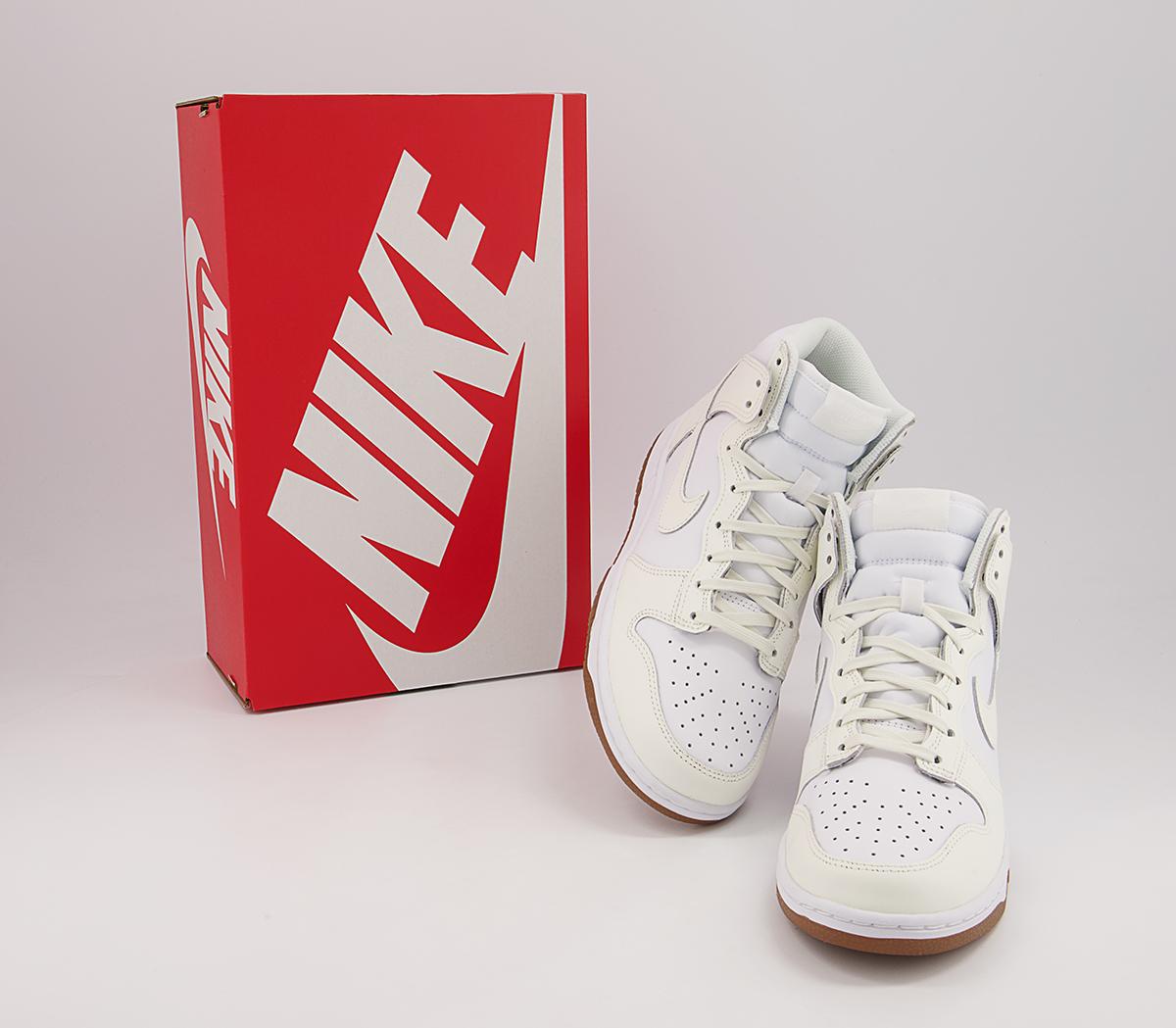 Nike Dunk Hi Trainers Nike Dunk Hi Trainers White Sail Gum Med Brown