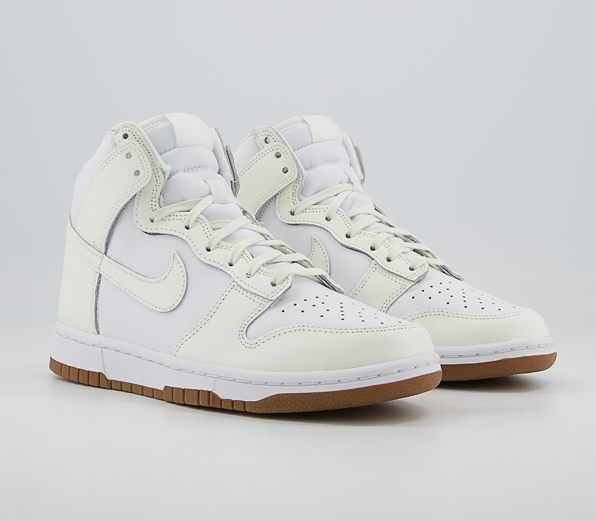 Nike Dunk Hi Trainers Nike Dunk Hi Trainers White Sail Gum Med Brown