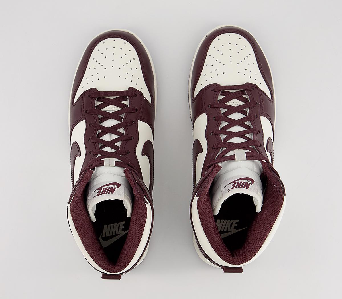 Nike Dunk Hi Trainers Burgundy Crush Burgundy Crush Sail - Women's Trainers