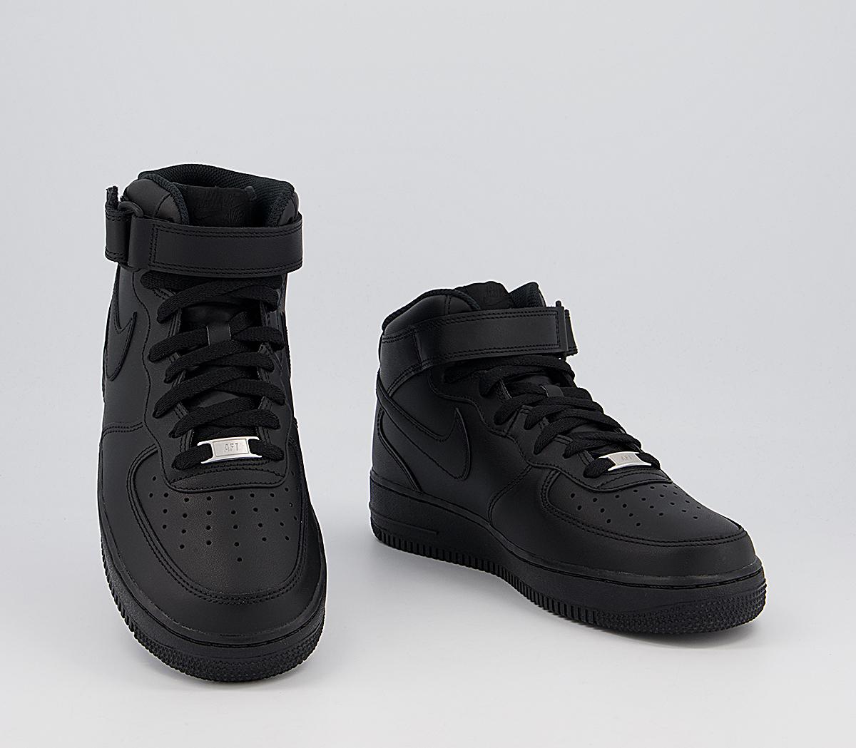 Nike Air Force 1 Mid Trainers Nike Air Force 1 Mid Trainers Black