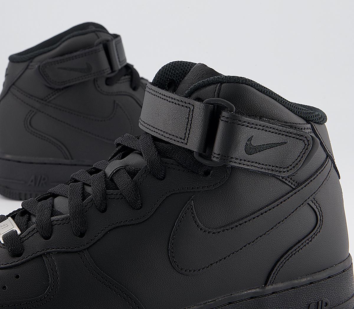 Nike Air Force 1 Mid Trainers Nike Air Force 1 Mid Trainers Black