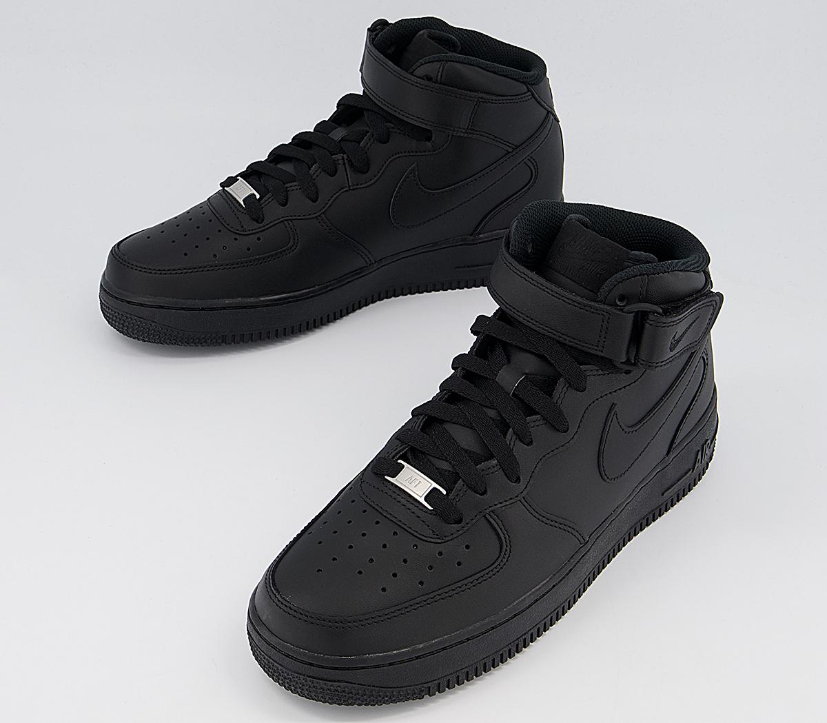 Nike Air Force 1 Mid Trainers Nike Air Force 1 Mid Trainers Black