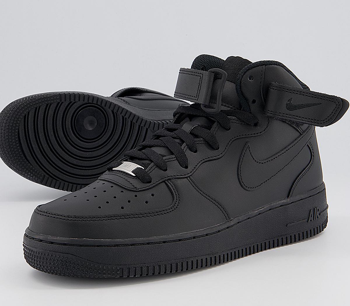 Nike Air Force 1 Mid Trainers Nike Air Force 1 Mid Trainers Black