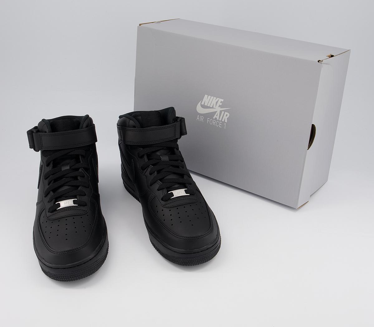 Nike Air Force 1 Mid Trainers Nike Air Force 1 Mid Trainers Black