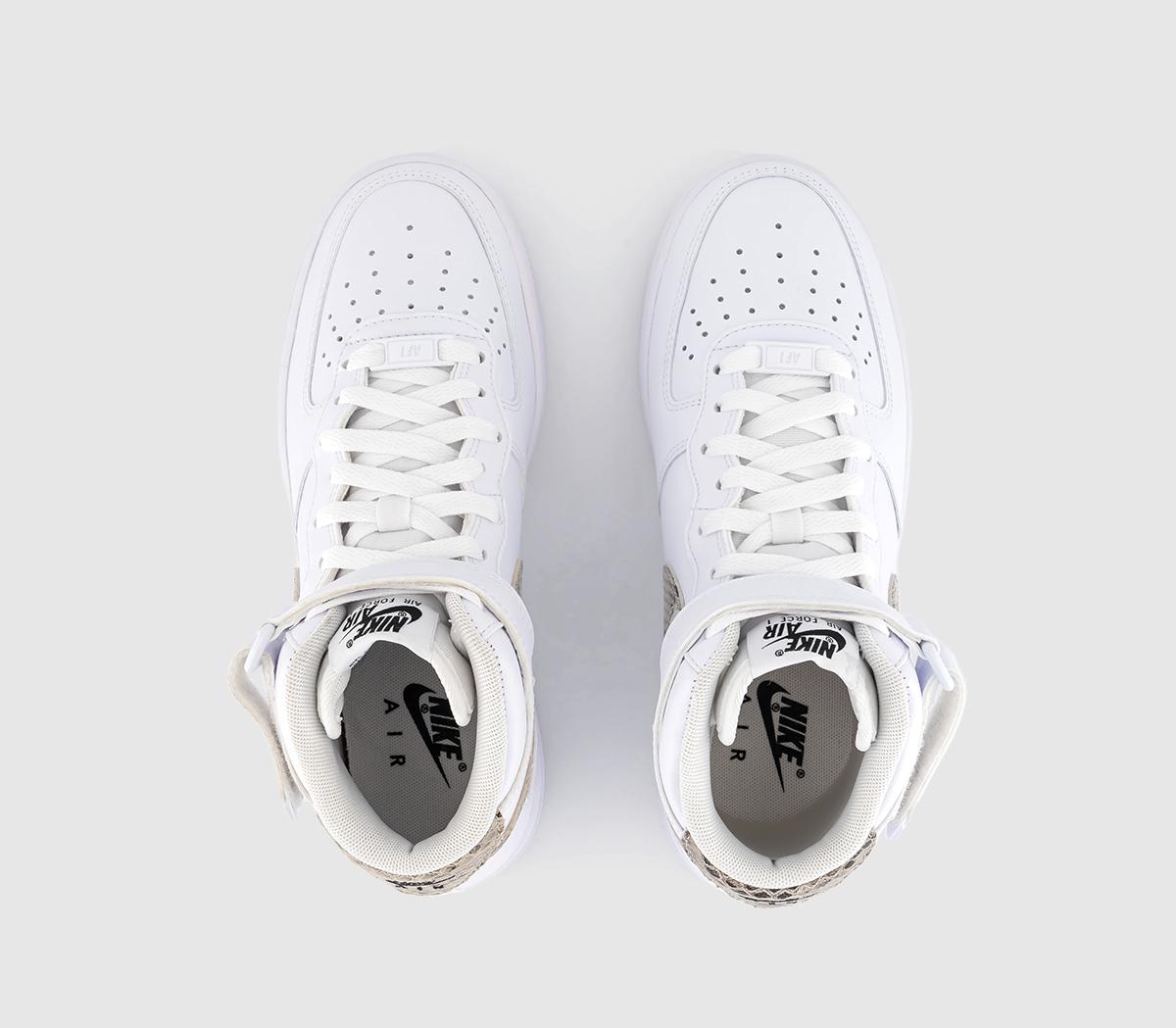 NikeAir Force 1 Mid Trainers White Sanddrift Black