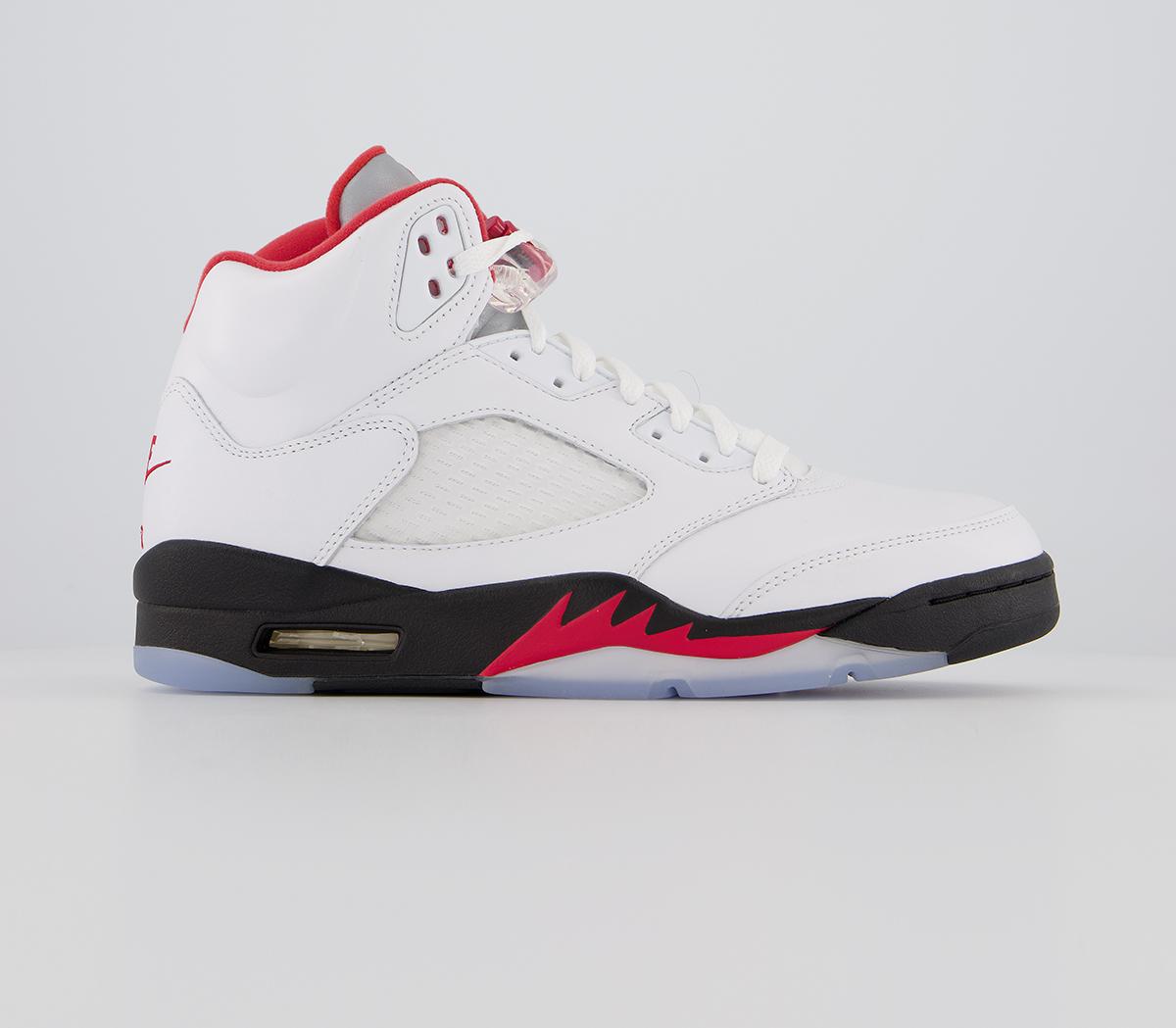 Jordan 5 best sale retro white red