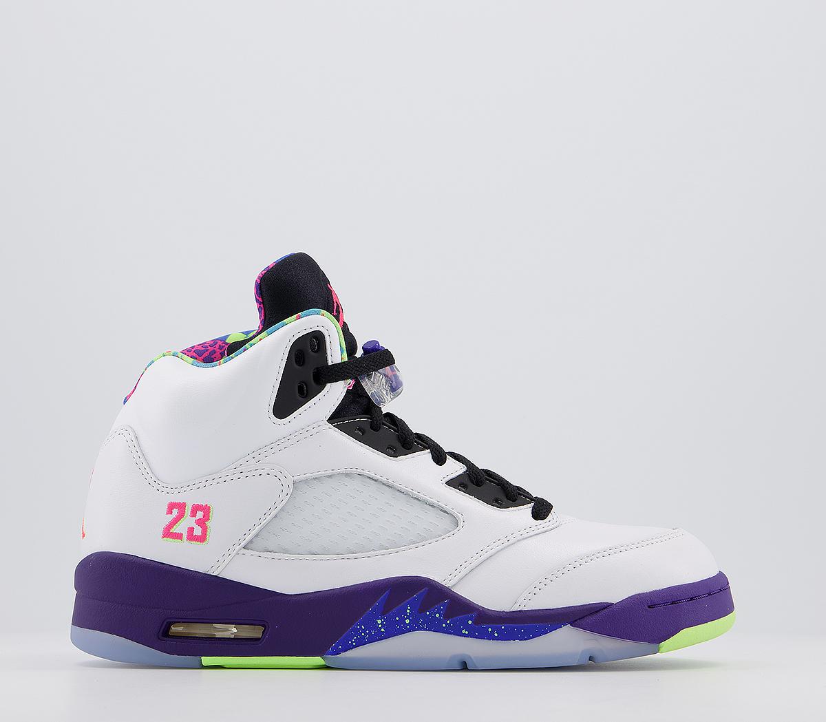 jordan 5 white ghost green court purple