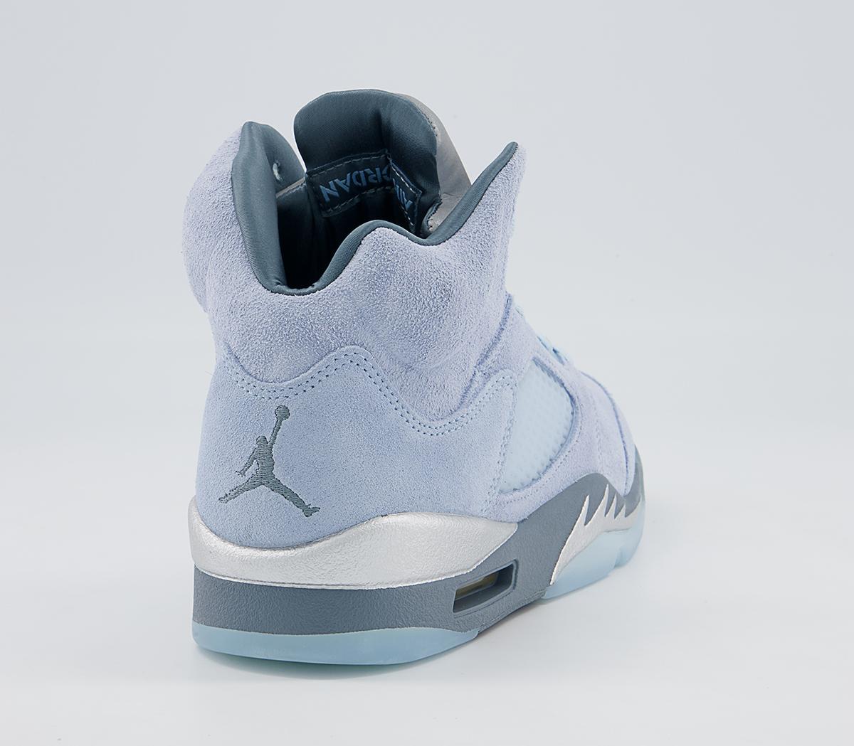 Jordan Jordan 5 Retro Trainers Jordan Jordan 5 Retro Trainers Light Photo Blue White Metallic Silver
