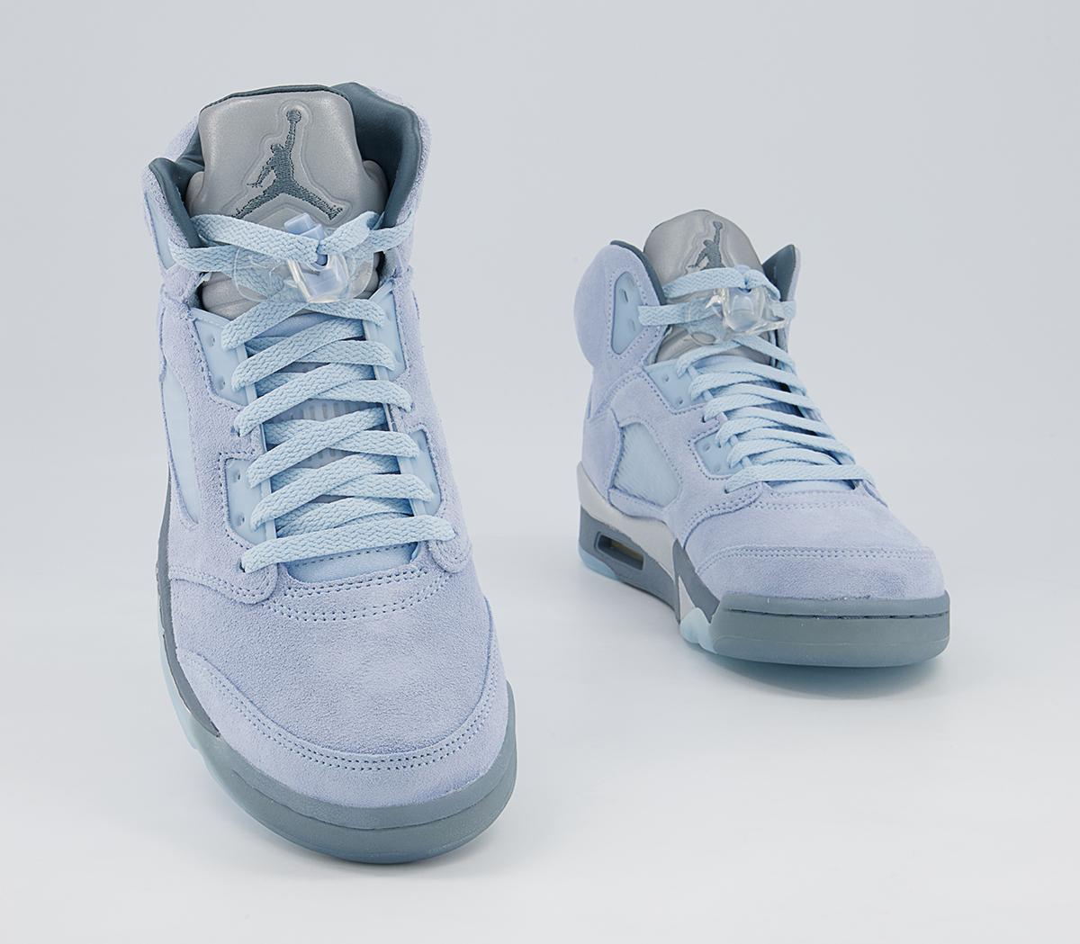 Jordan Jordan 5 Retro Trainers Jordan Jordan 5 Retro Trainers Light Photo Blue White Metallic Silver
