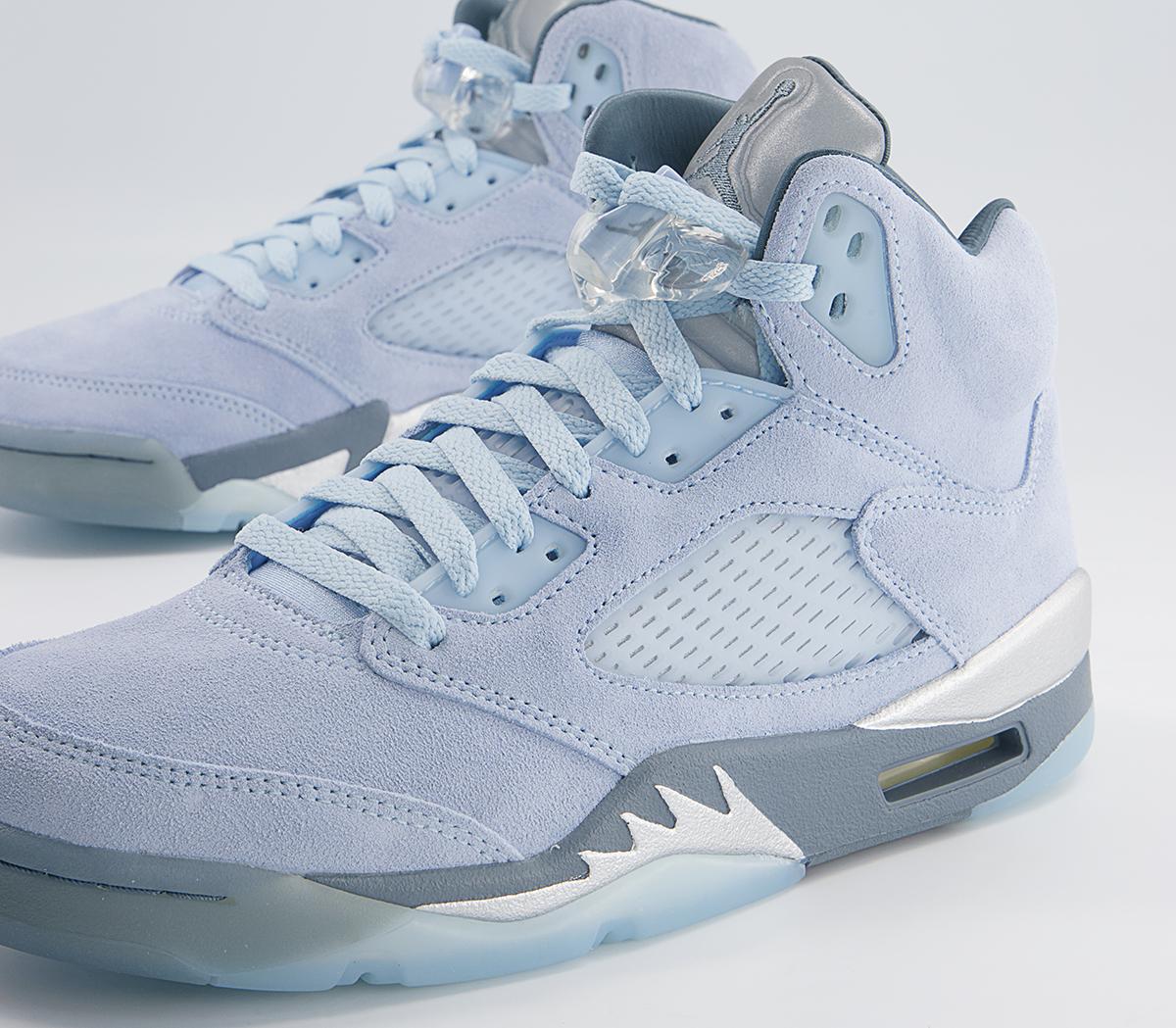 Jordan Jordan 5 Retro Trainers Jordan Jordan 5 Retro Trainers Light Photo Blue White Metallic Silver