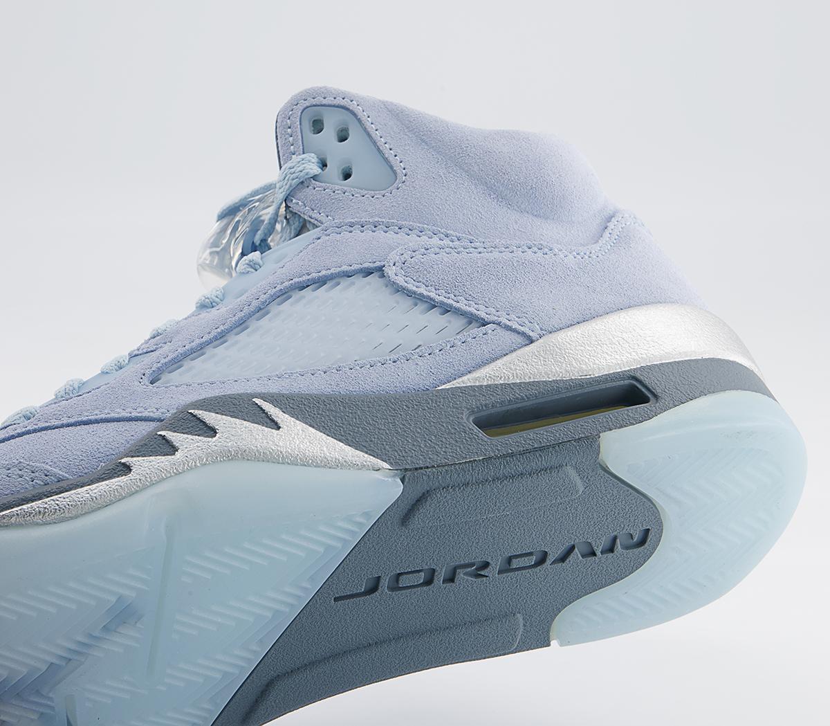 Jordan Jordan 5 Retro Trainers Jordan Jordan 5 Retro Trainers Light Photo Blue White Metallic Silver