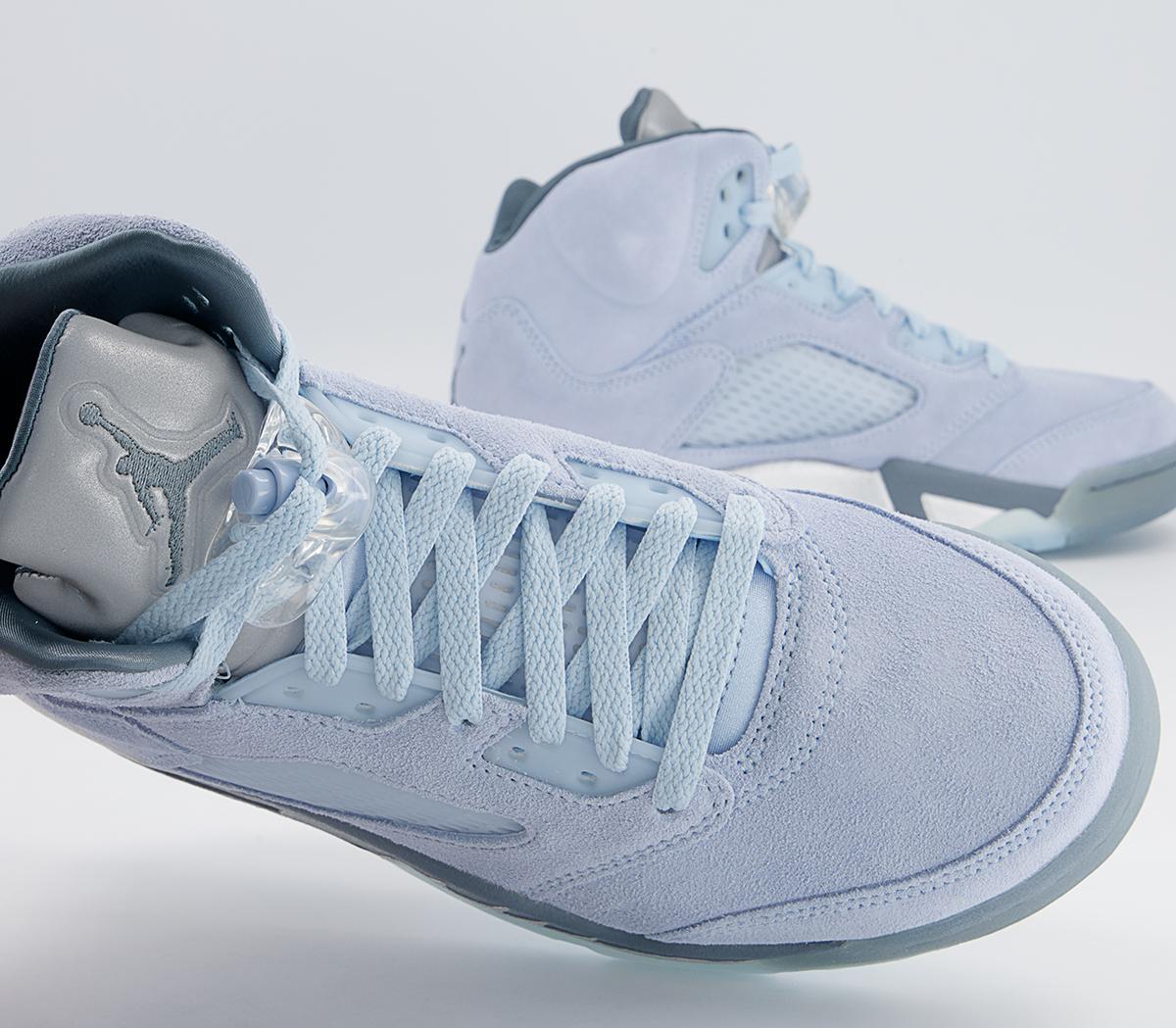 Jordan Jordan 5 Retro Trainers Jordan Jordan 5 Retro Trainers Light Photo Blue White Metallic Silver