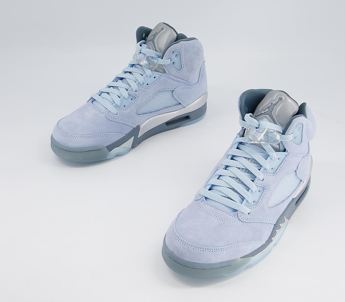 Jordan Jordan 5 Retro Trainers Jordan Jordan 5 Retro Trainers Light Photo Blue White Metallic Silver