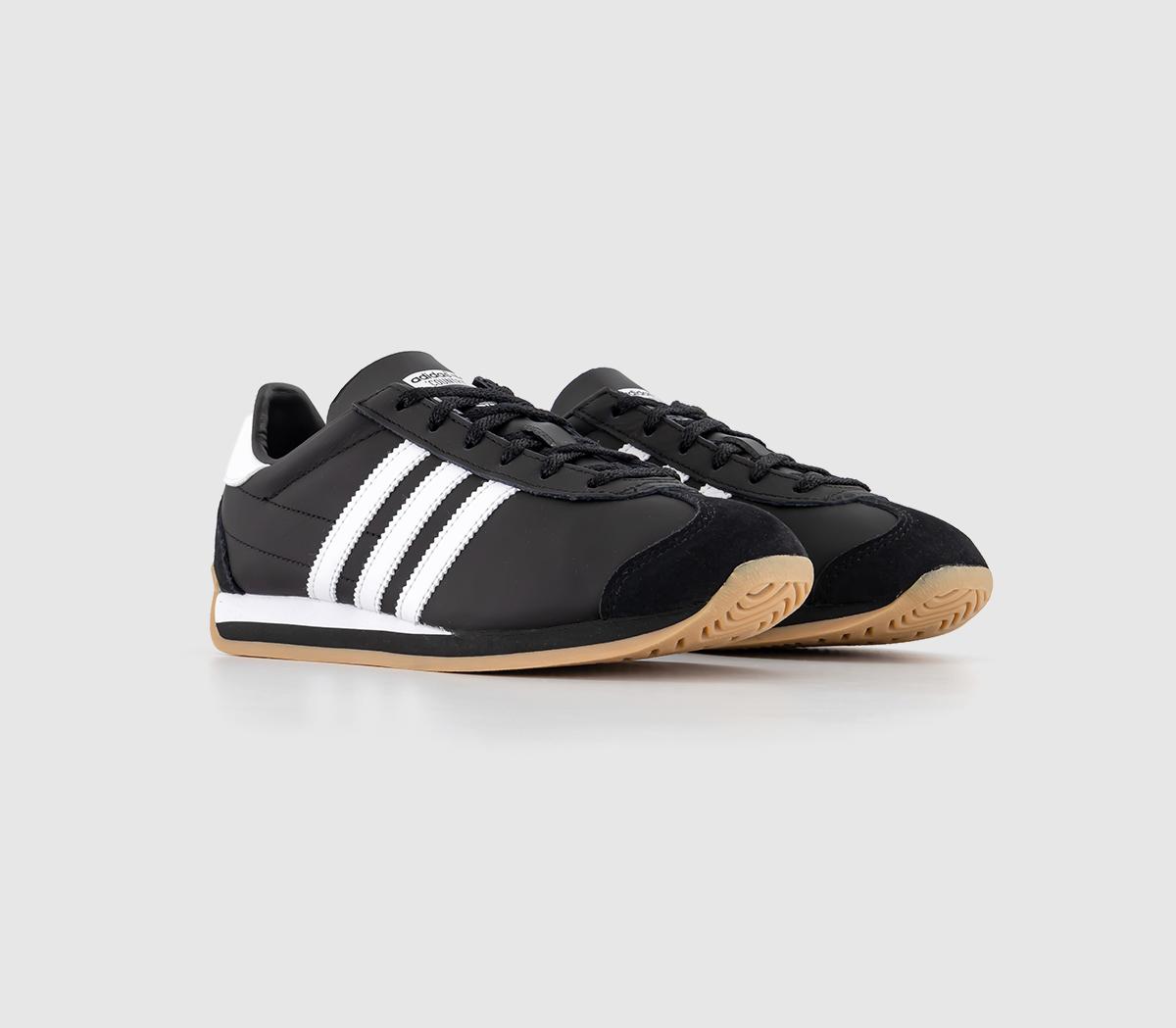 Adidas Country Og Trainers Core Black Core Black White Leather, 9