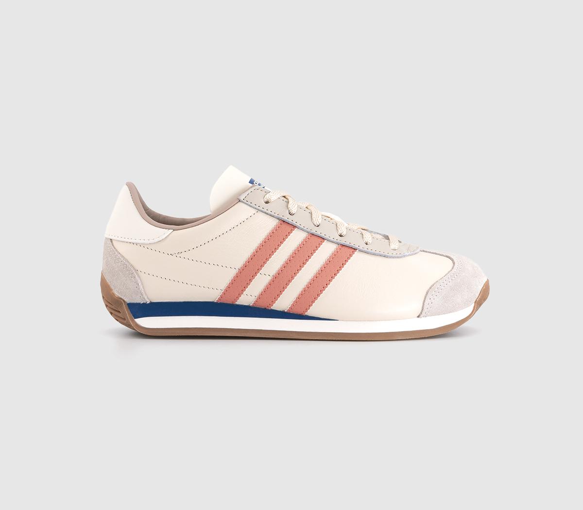 adidas Womens Country OG Trainers Wonder White Wonder Clay Dark Marin, 4.5