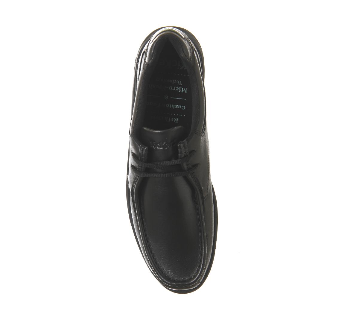 Kickers Reason Lace Shoes Black Leather - Men’s Smart Shoes