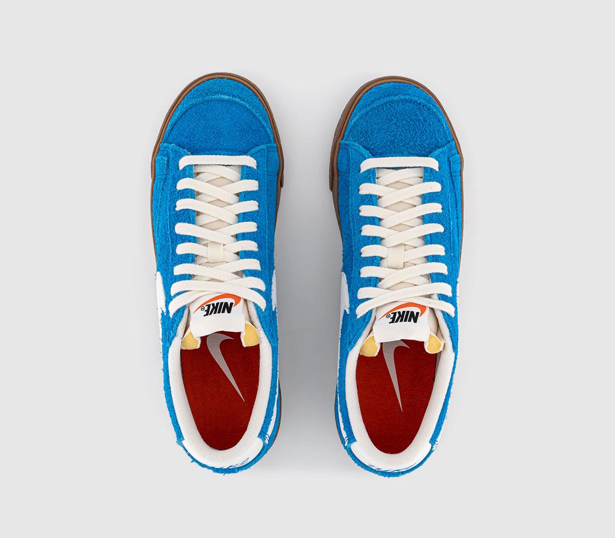 NikeBlazer Low Trainers NikeBlazer Low TrainersPhoto Blue Sail Gum Medium Brown Black